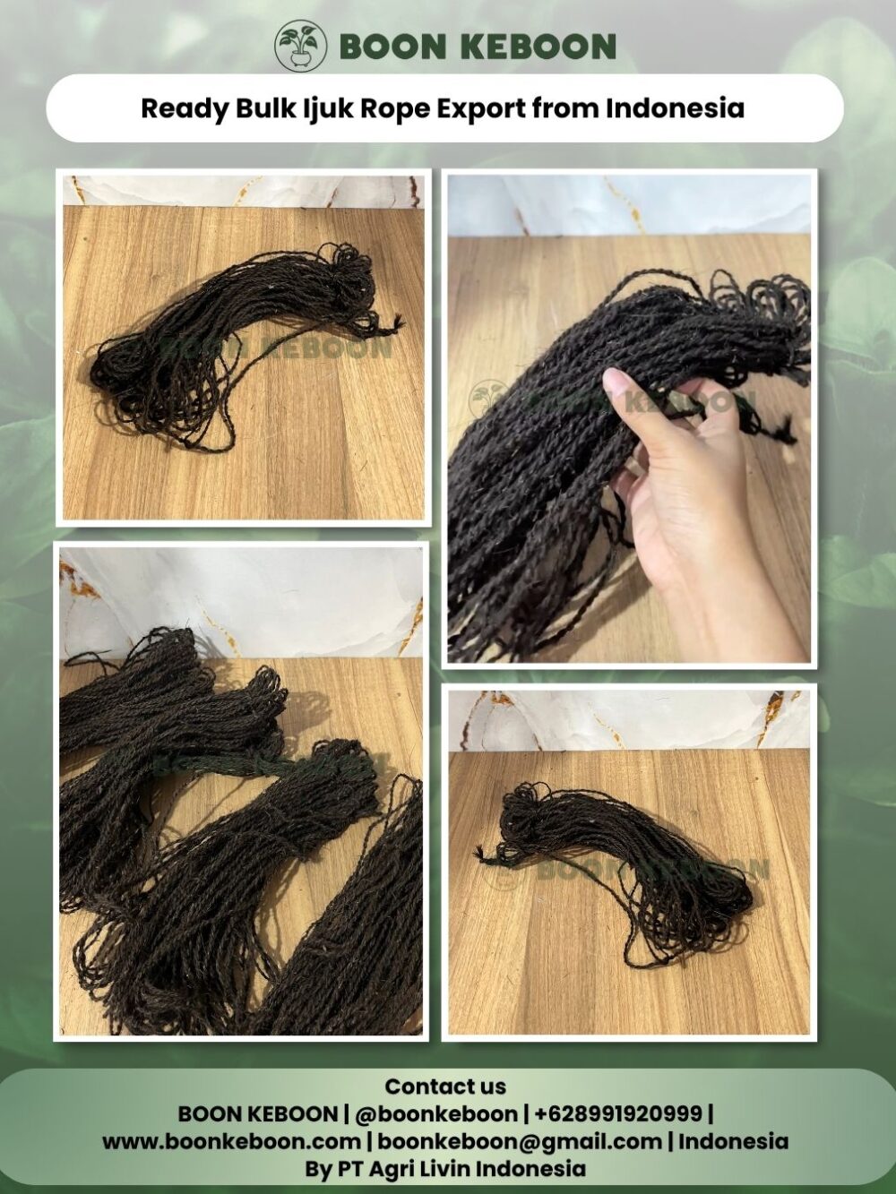 Ready Bulk Ijuk Rope Export from Indonesia