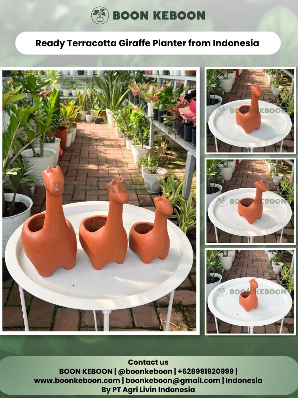 Ready Terracotta Giraffe Planter from Indonesia
